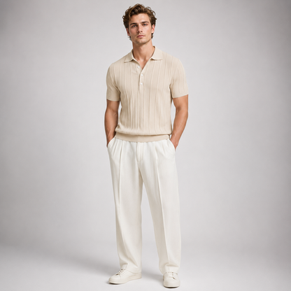 Belmont Stripe Summer Polo Shirt