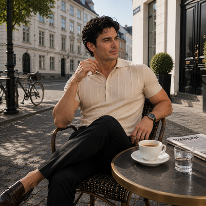 Belmont Stripe Summer Polo Shirt