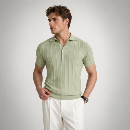 Belmont Stripe Summer Polo Shirt