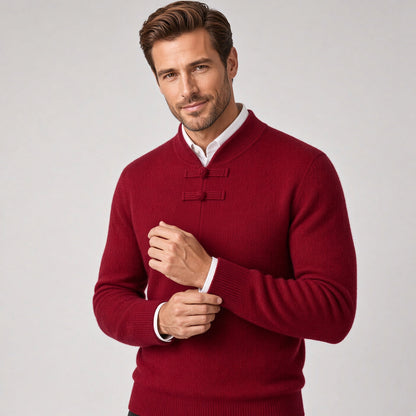 BORIO Cashmere Buckle-Up Sweater