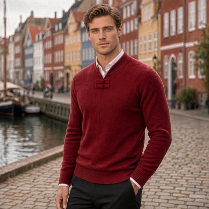BORIO Cashmere Buckle-Up Sweater