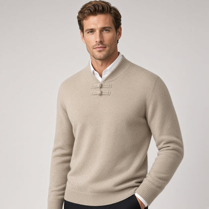 BORIO Cashmere Buckle-Up Sweater