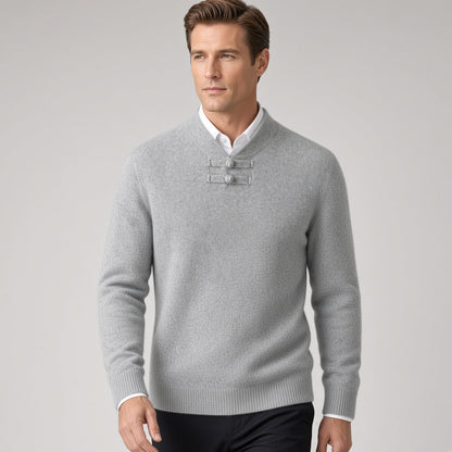 BORIO Cashmere Buckle-Up Sweater