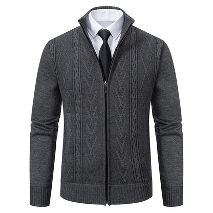 RONAL Cashmere Knitted Zipper Sweater