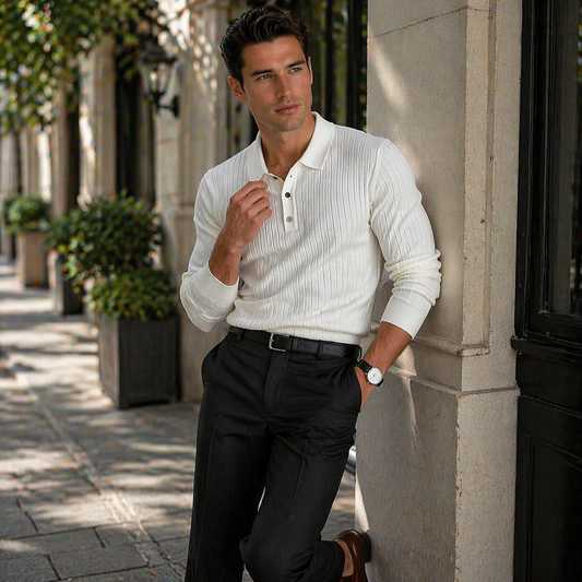 CARLO Premium Ribbed Knit Shirt