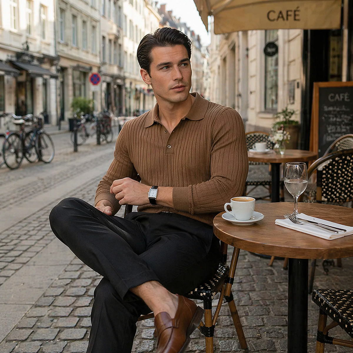 CARLO Premium Ribbed Knit Shirt