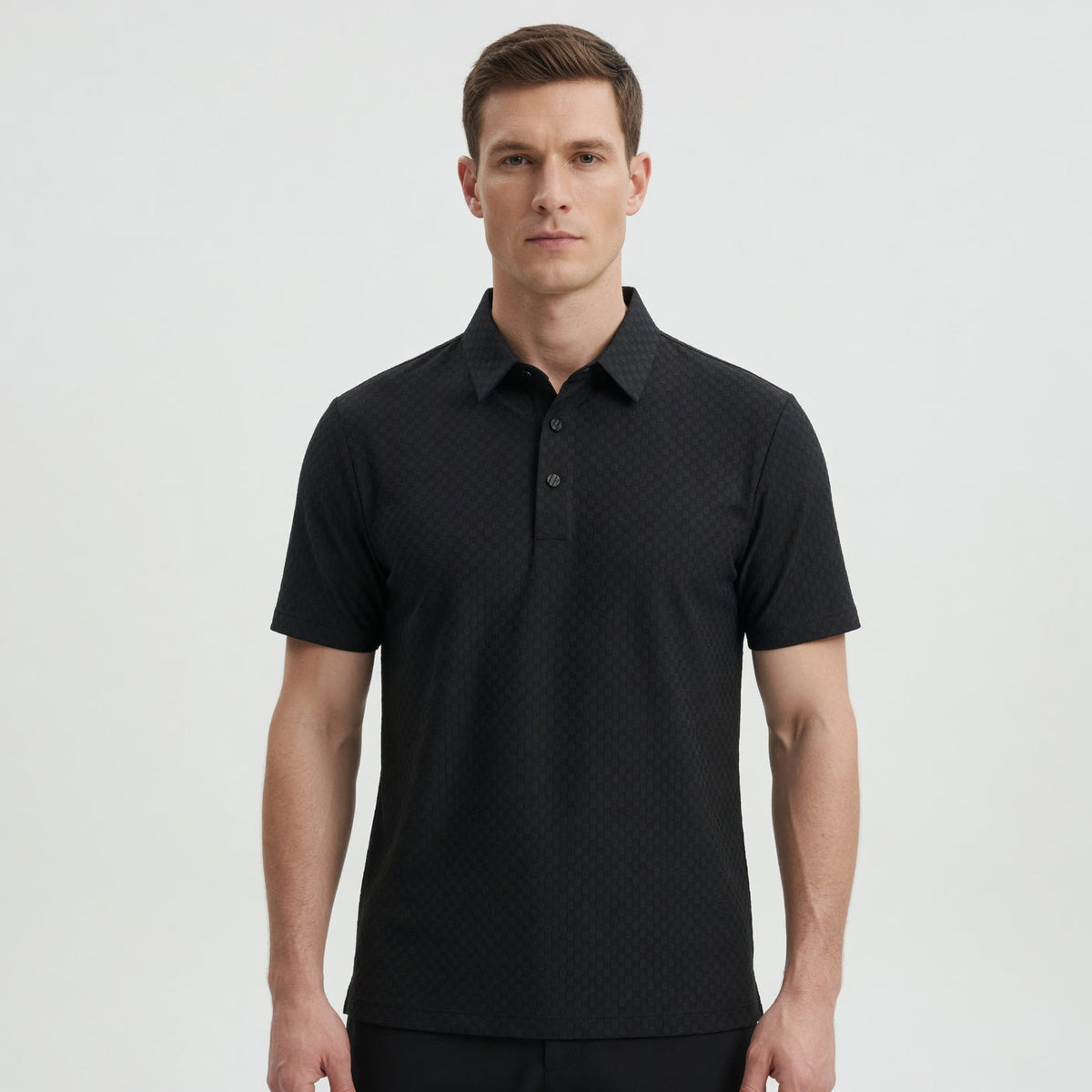 CHEZZ Waffle Textured Silky Cool Polo
