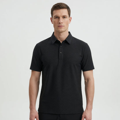 CHEZZ Waffle Textured Silky Cool Polo