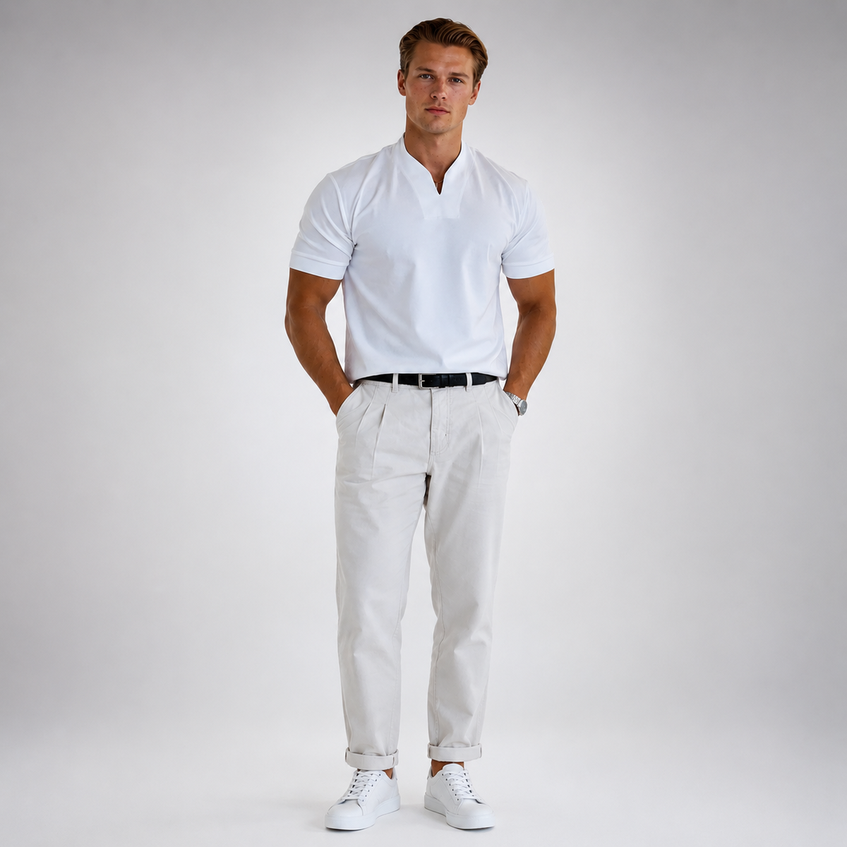 DANI Casual Notch-Neck Tee