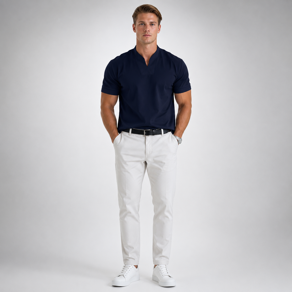 DANI Casual Notch-Neck Tee