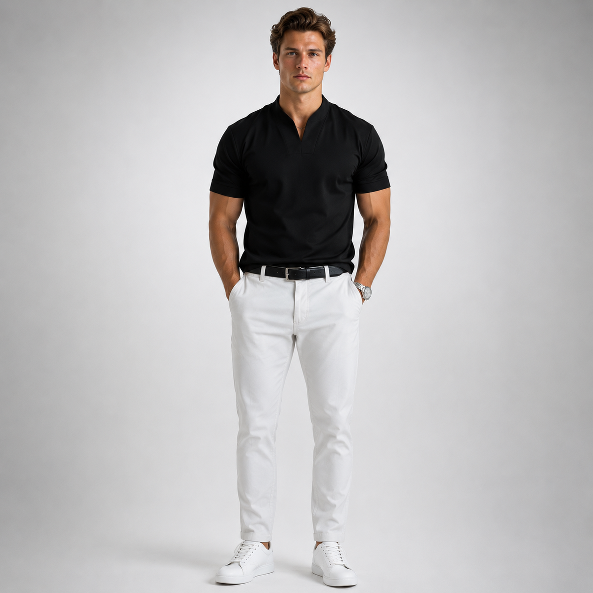DANI Casual Notch-Neck Tee