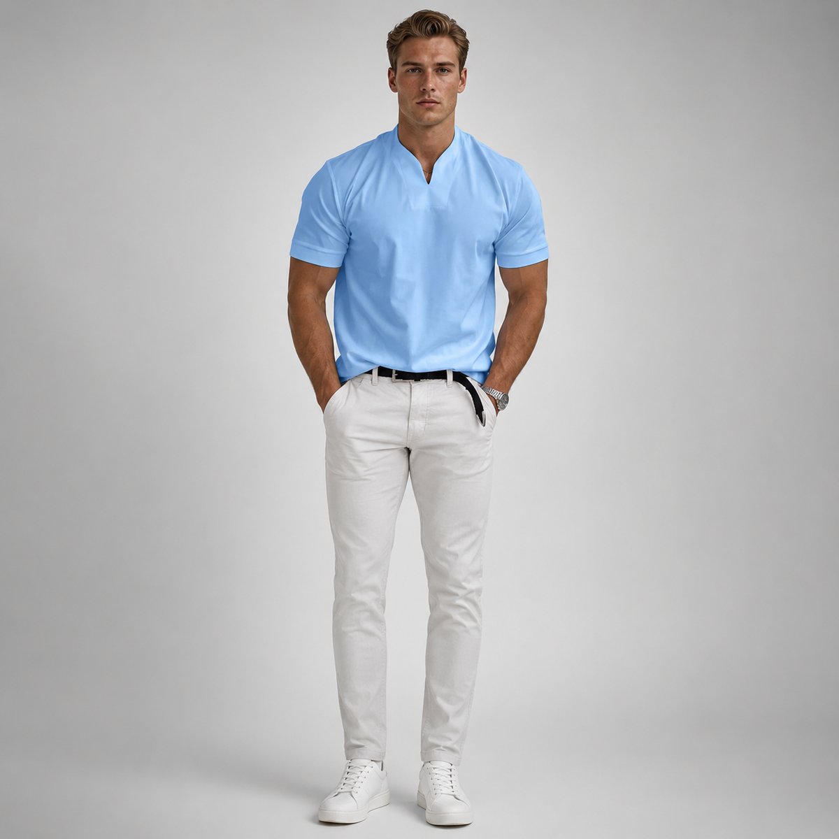 DANI Casual Notch-Neck Tee
