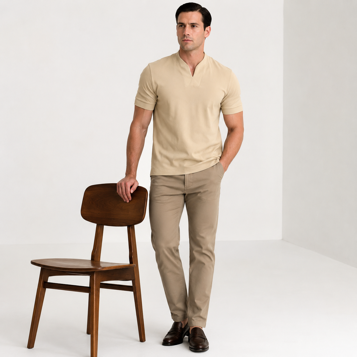 DANI Casual Notch-Neck Tee