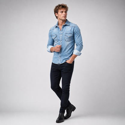 DENNIS Long sleeves Denim Shirts