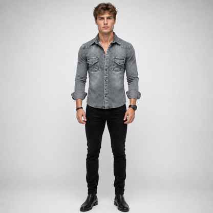 DENNIS Long sleeves Denim Shirts