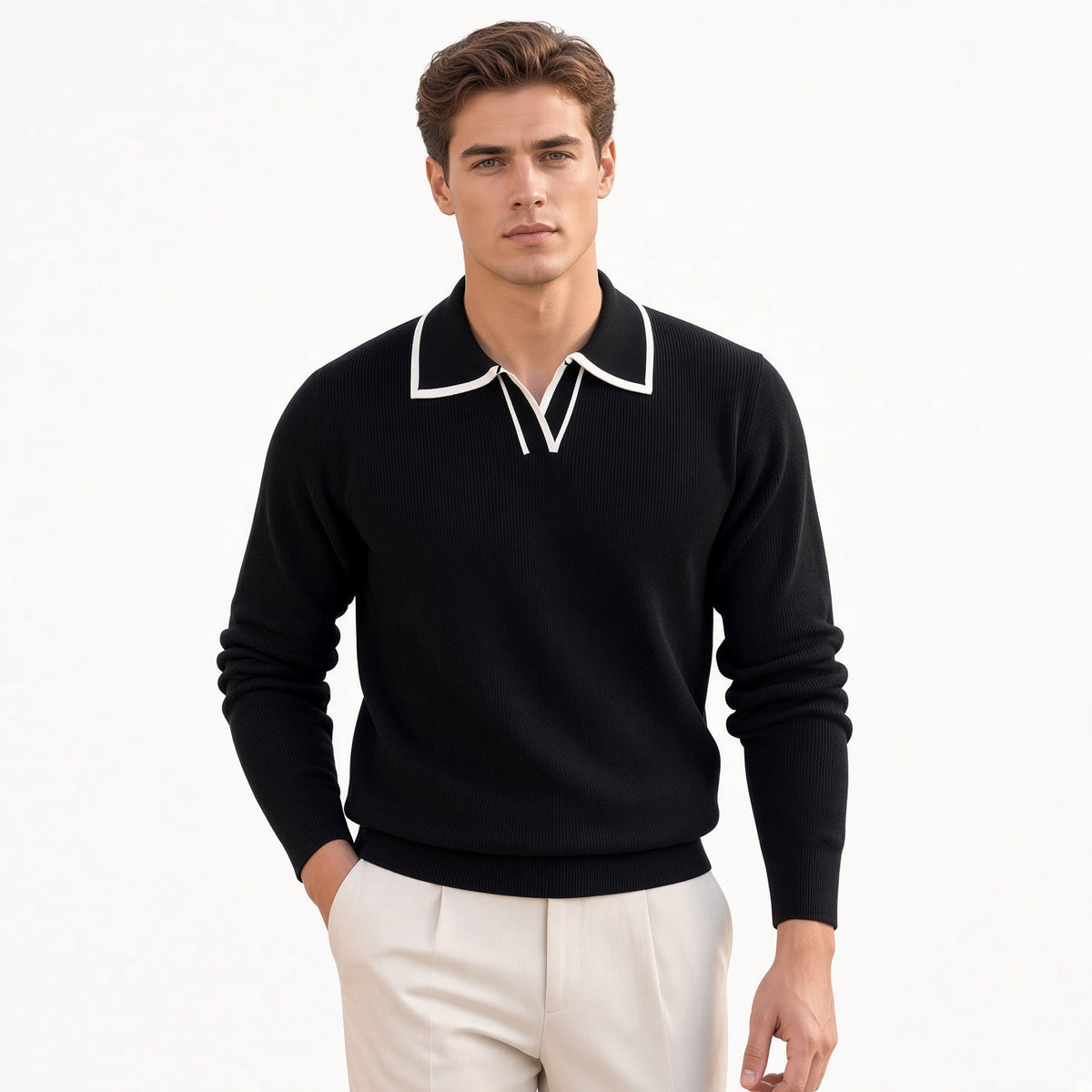DERRIK Vertical Rib Knit Shirt