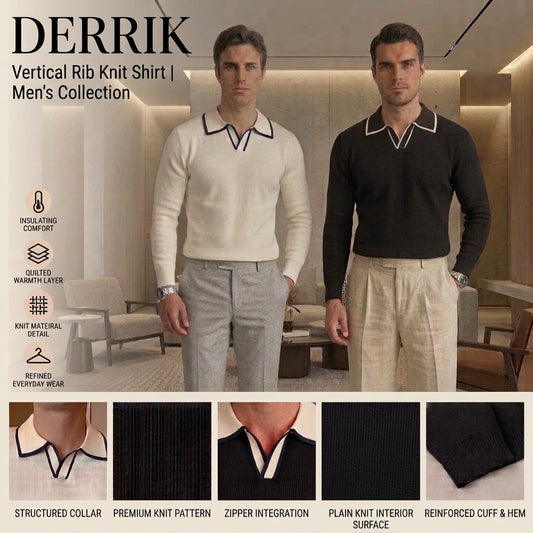 DERRIK Vertical Rib Knit Shirt