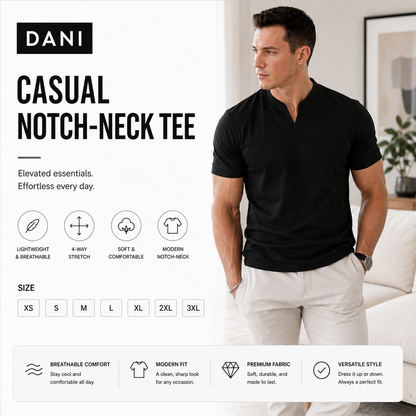 DANI Casual Notch-Neck Tee