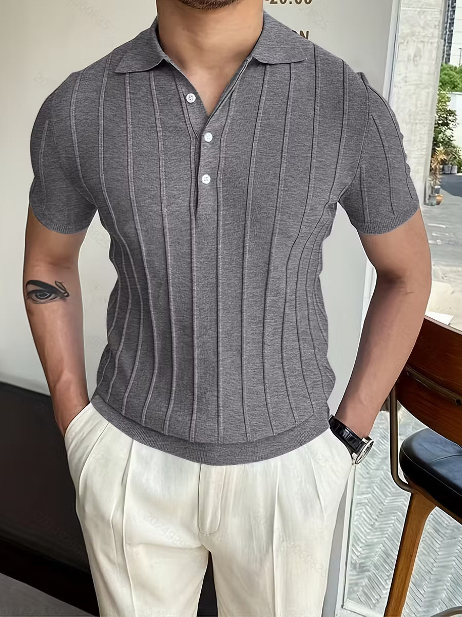 Belmont Stripe Summer Polo Shirt