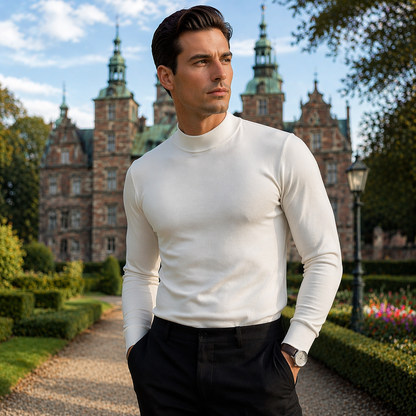ELIO Premium Mock Neck Long Sleeve Shirt