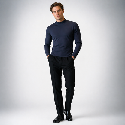 ELIO Premium Mock Neck Long Sleeve Shirt