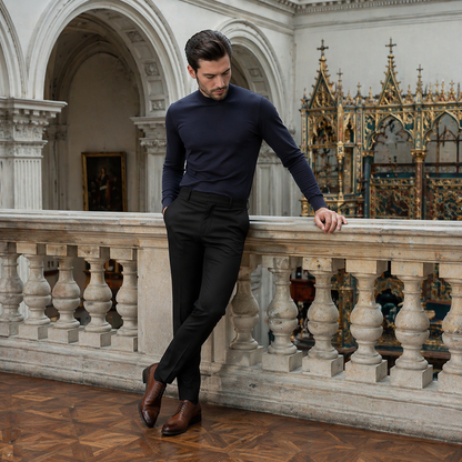 ELIO Premium Mock Neck Long Sleeve Shirt