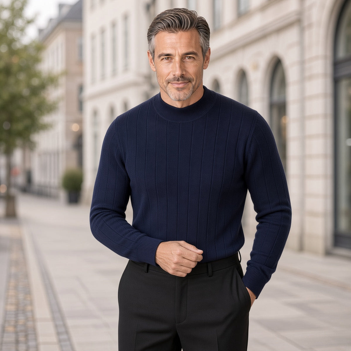 HUGO Mock-Neck Pullover