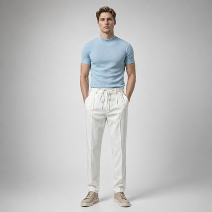 LEO Funnel Neck Essential Knit Tee