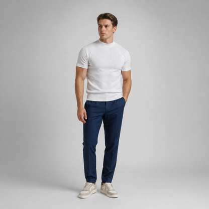 LEO Funnel Neck Essential Knit Tee