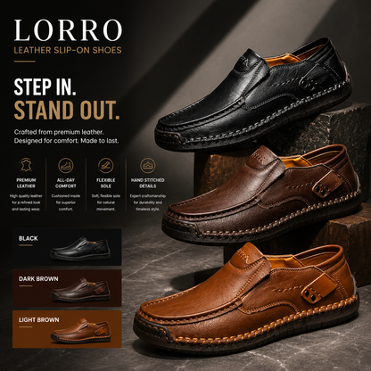 LORRO Leather Slip-on Shoes
