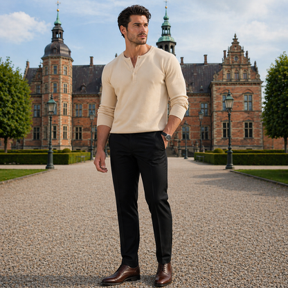 NICO Casual Spring Henley Neck Shirt