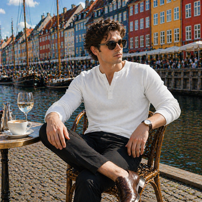 NICO Casual Spring Henley Neck Shirt