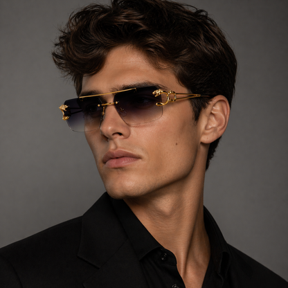 PANTHERA Rimless Retro Sunglasses