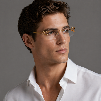 PANTHERA Rimless Retro Sunglasses
