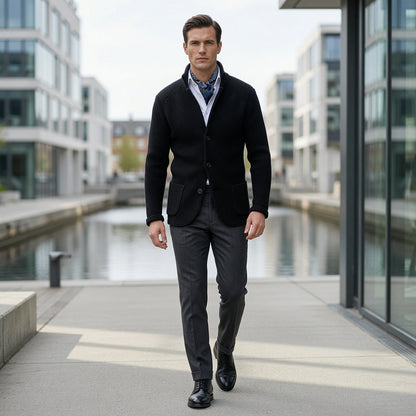 RENNAL Stand Collar Cardigan