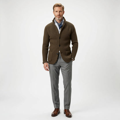 RENNAL Stand Collar Cardigan