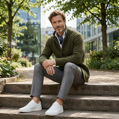 RENNAL Stand Collar Cardigan