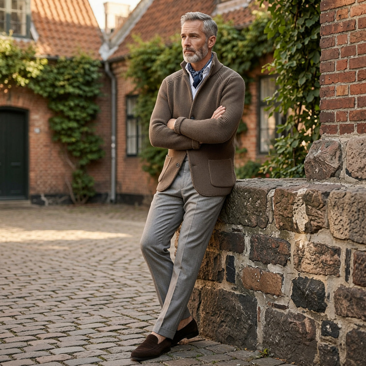 RENNAL Stand Collar Cardigan