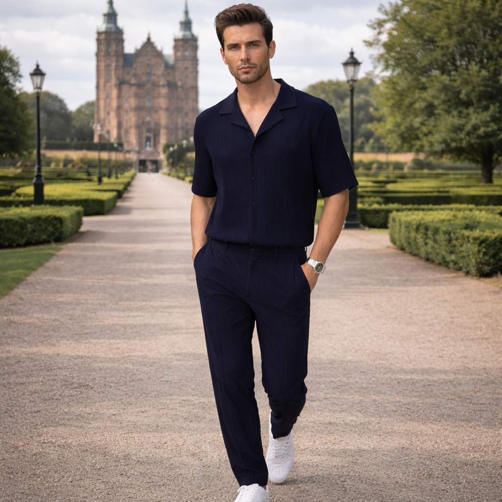 RHODS Vertical Pleated 2-Piece Set