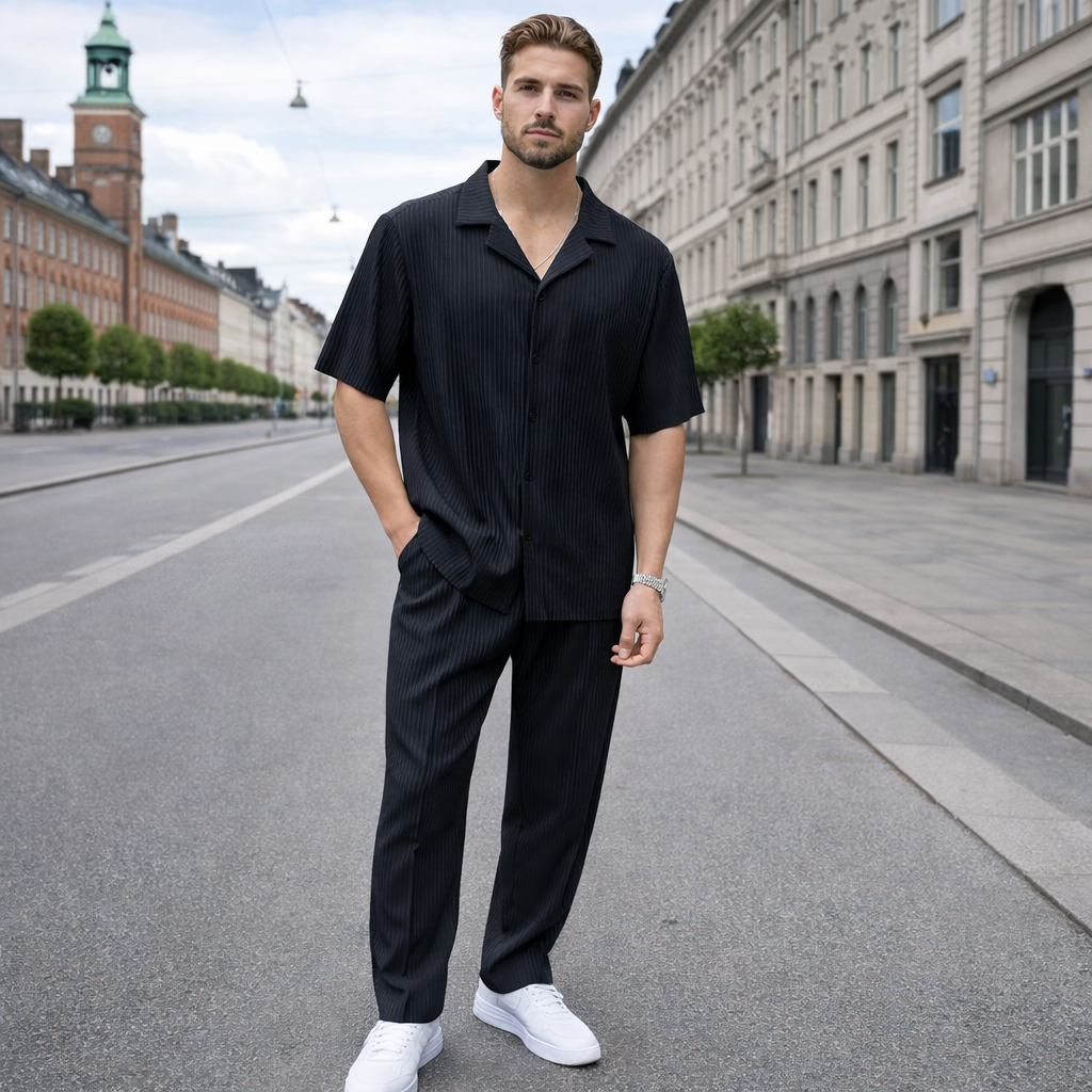 RHODS Vertical Pleated 2-Piece Set