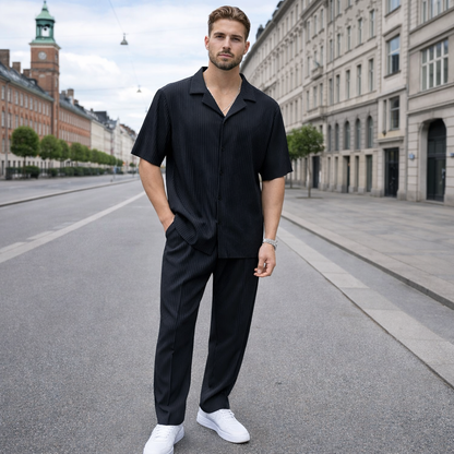 RHODS Vertical Pleated 2-Piece Set