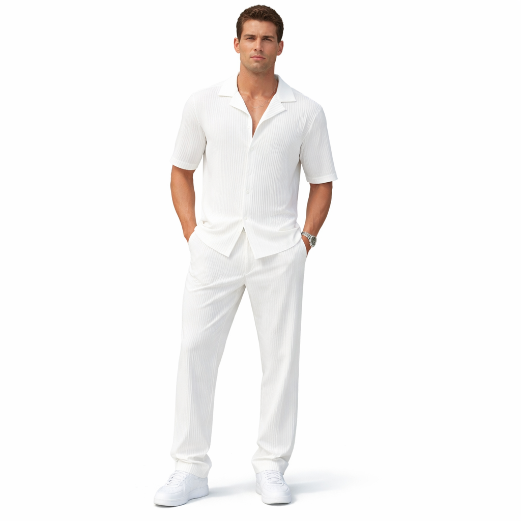 RHODS Vertical Pleated 2-Piece Set