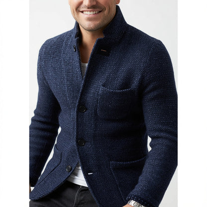 RILEY Single-Breaster Woolen Cardigan