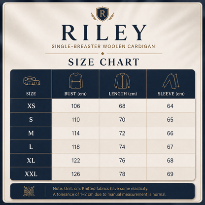 RILEY Single-Breaster Woolen Cardigan