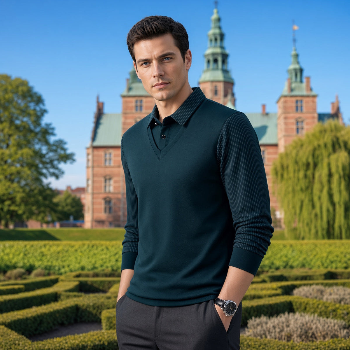 ROLAND Striped Dual Style Sweatshirt