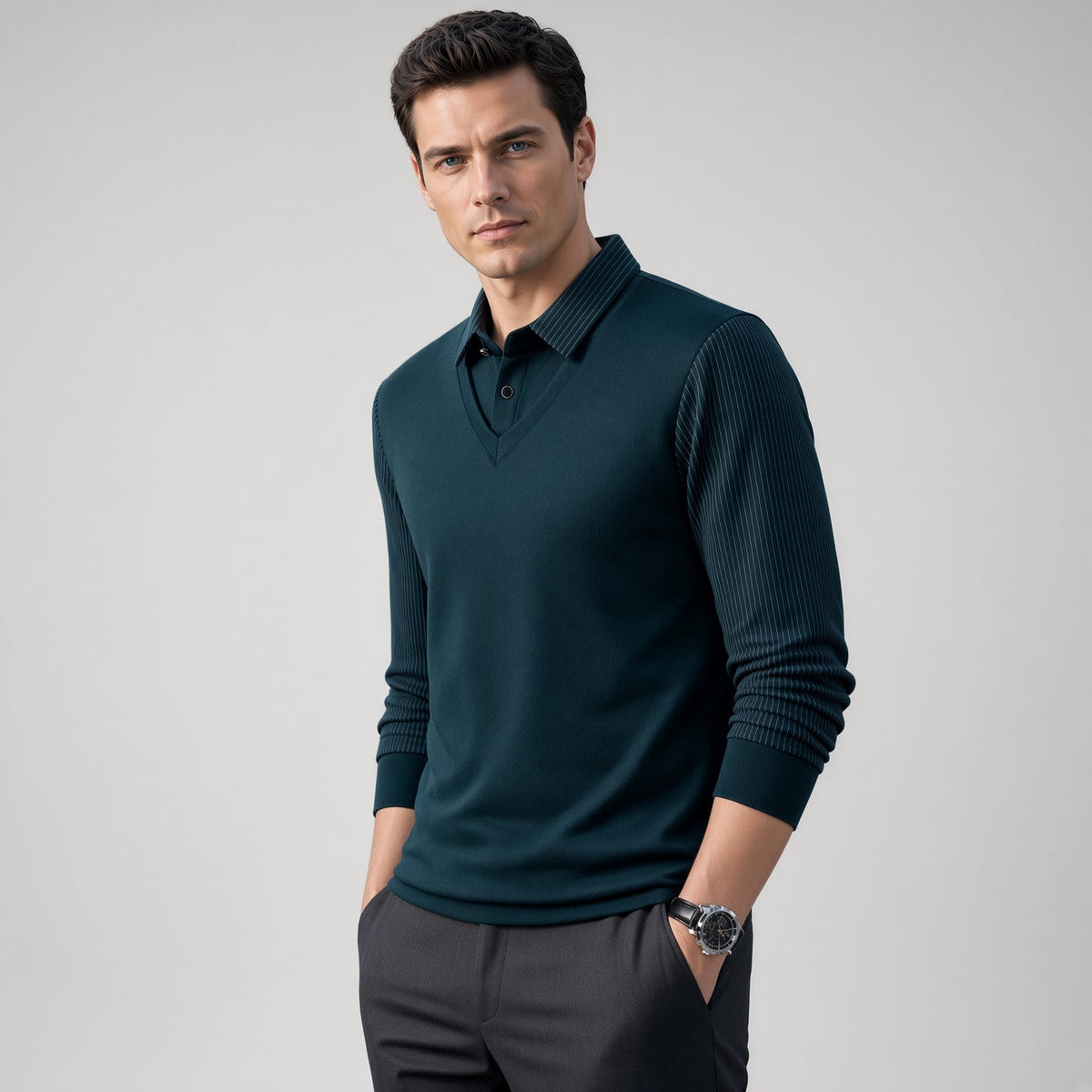 ROLAND Striped Dual Style Sweatshirt