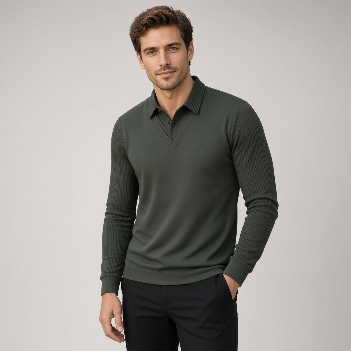 ROLAND Striped Dual Style Sweatshirt