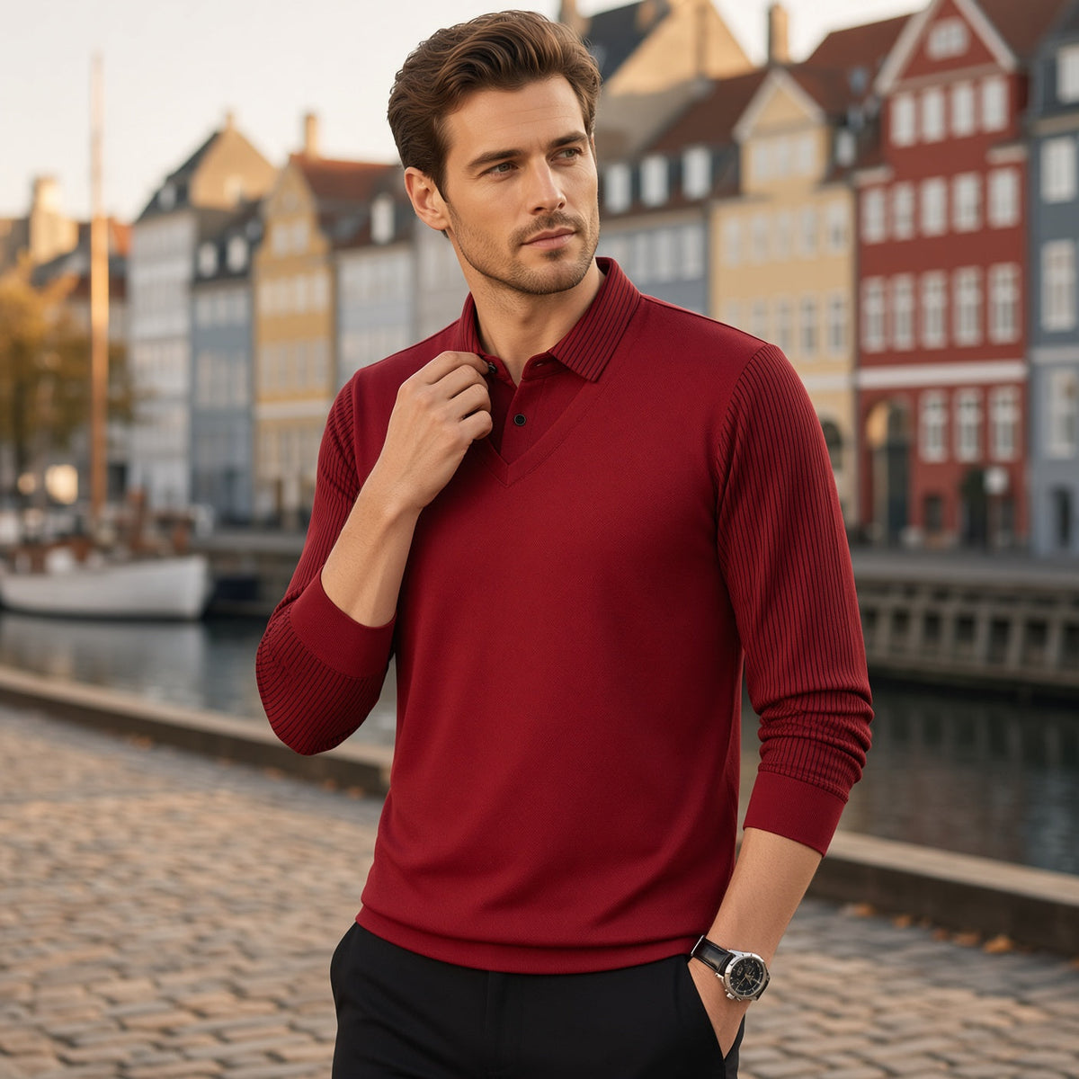 ROLAND Striped Dual Style Sweatshirt