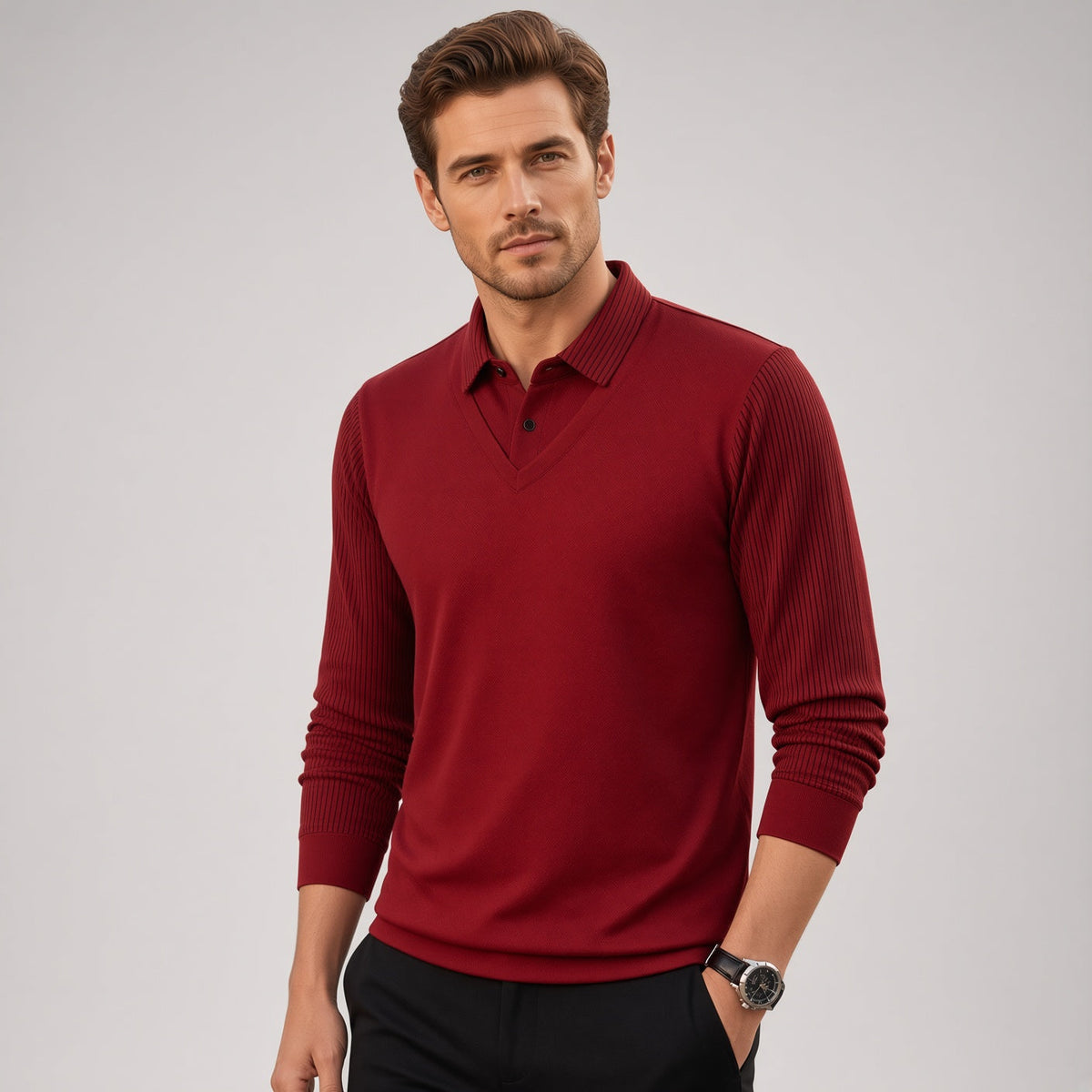 ROLAND Striped Dual Style Sweatshirt