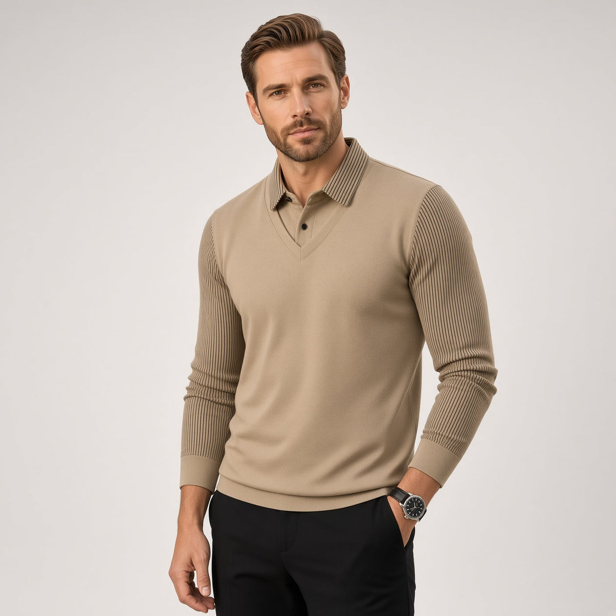 ROLAND Striped Dual Style Sweatshirt